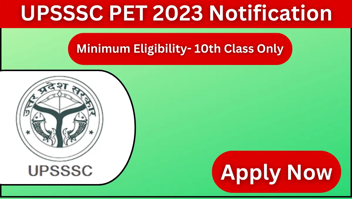 UPSSSC PET 2023 Notification